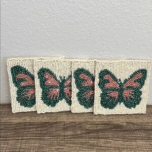 🦋Butterfly Beaded Coasters